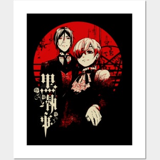 Black butler Sebastian michaelis || Ciel phantomhive Posters and Art